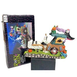 Vintage 2001's Spooky Hollow Halloween Decor Porcelain Haunted Coach Horse